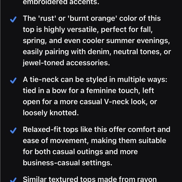 Como Blu Tie-Neck Peasant Blouse - Picture 14 of 14